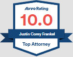 Avvo Rating 10.0 Justin Frankel Top Attorney